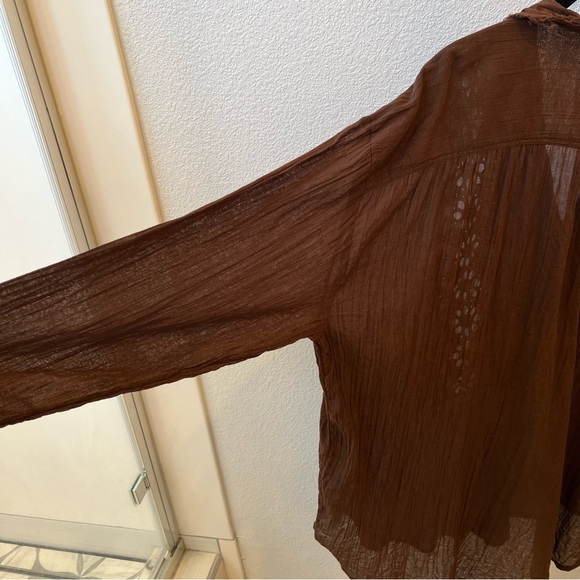 FREE PEOPLE FP ONE Floral Eyelet Embroidered Tunic - Picture 5 of 12